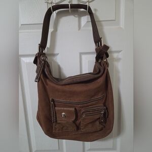 Roots Large Shoulder Bag Leather